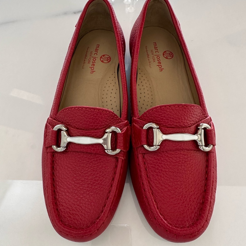 New Women’s Marc Joseph Red Loafers size 8